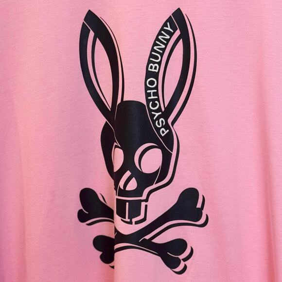 Psycho Bunny T-Shirt Size 9 3XL Pink Peru Logo Graphic Logo Pima Short Sleeve - Picture 9 of 16